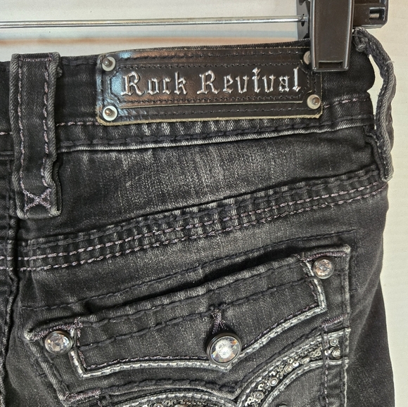 Rock Revival Beliss mid-rise Skinny Jeans Stretch Sz 27 X 31 - Picture 10 of 13